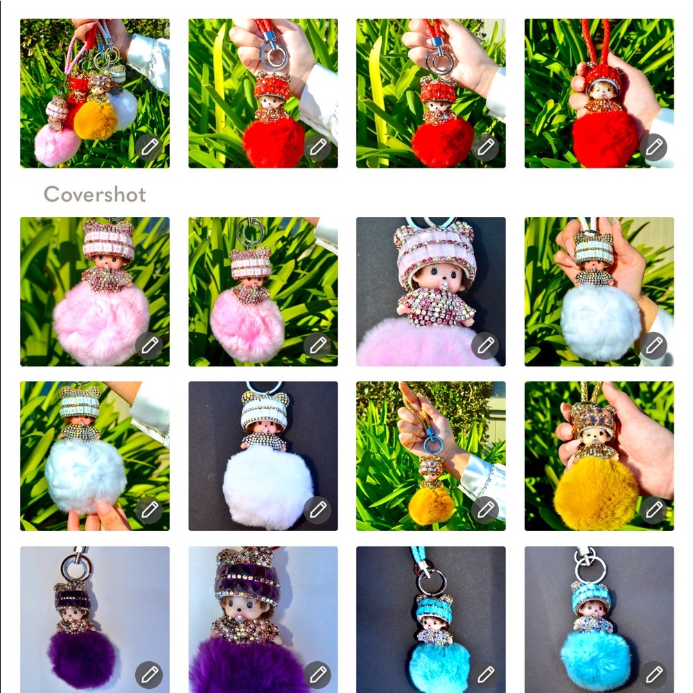 Doll KeyChain Rhinestone Beautiful and Gorgeous